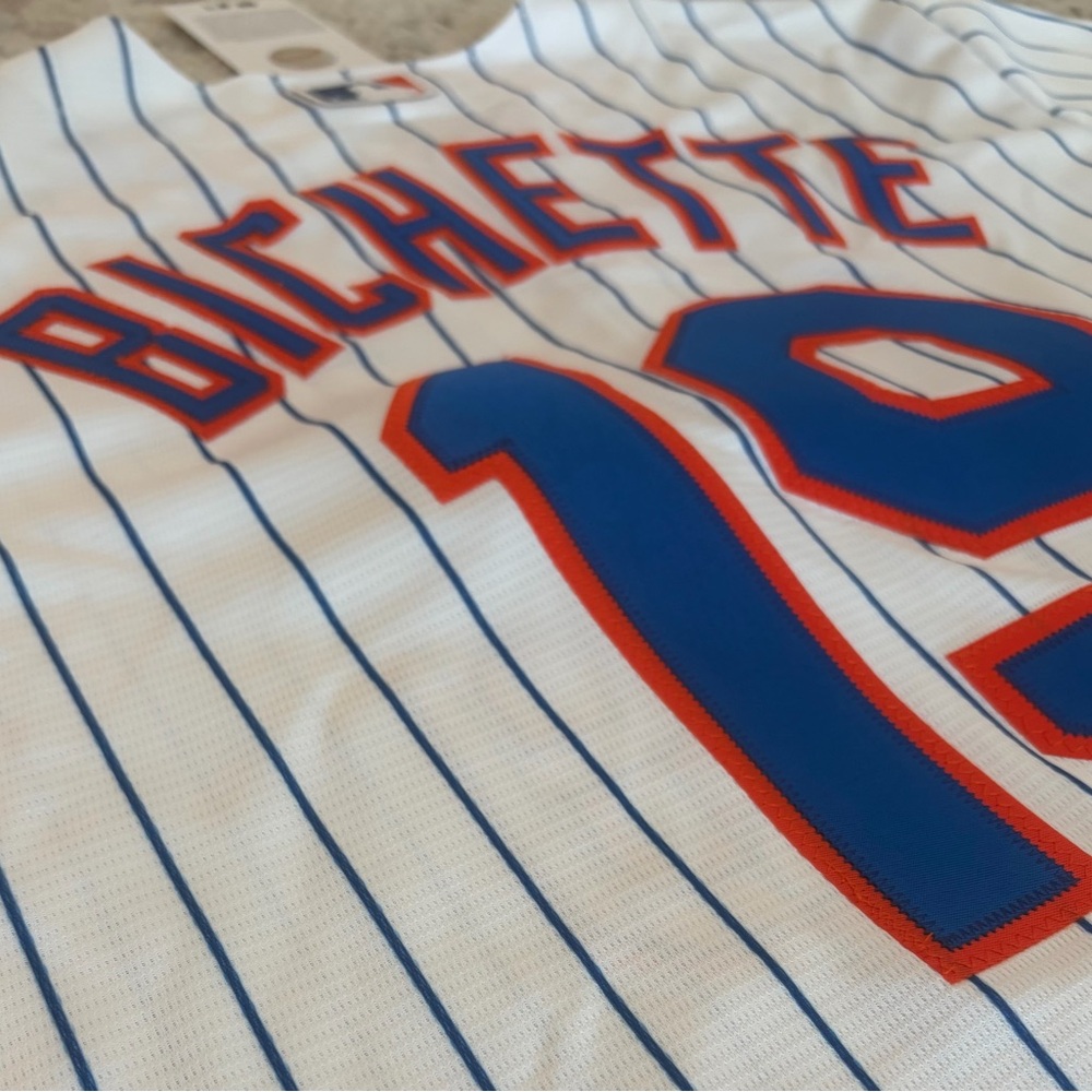 Nike Authentic New York Mets Bo Bichette #19 MLB Baseball Jersey Men's Sz: L - Picture 8 of 9
